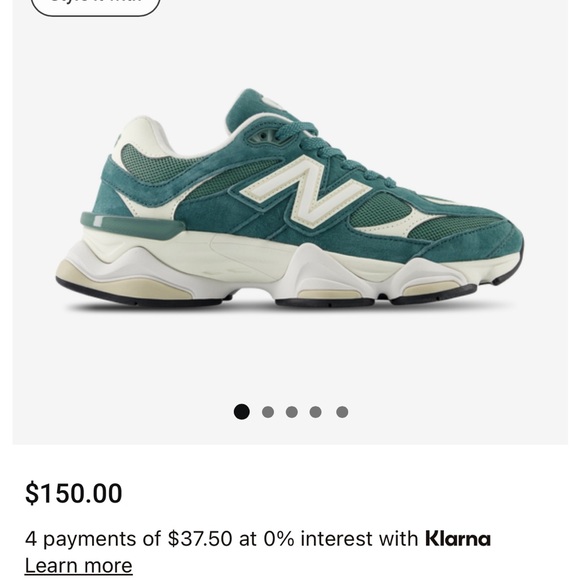 New Balance 9060 green Sneakers - Picture 3 of 7